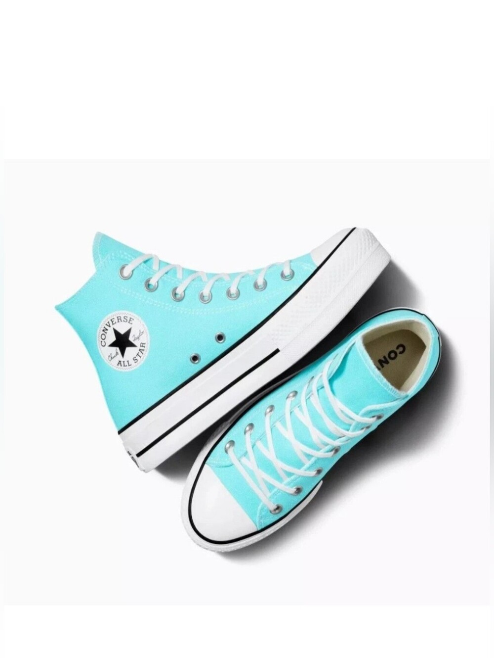 Converse Triple Cyan Blue Lift Chuck Taylor AS Hi Top Platform Women Sneaker 7.5